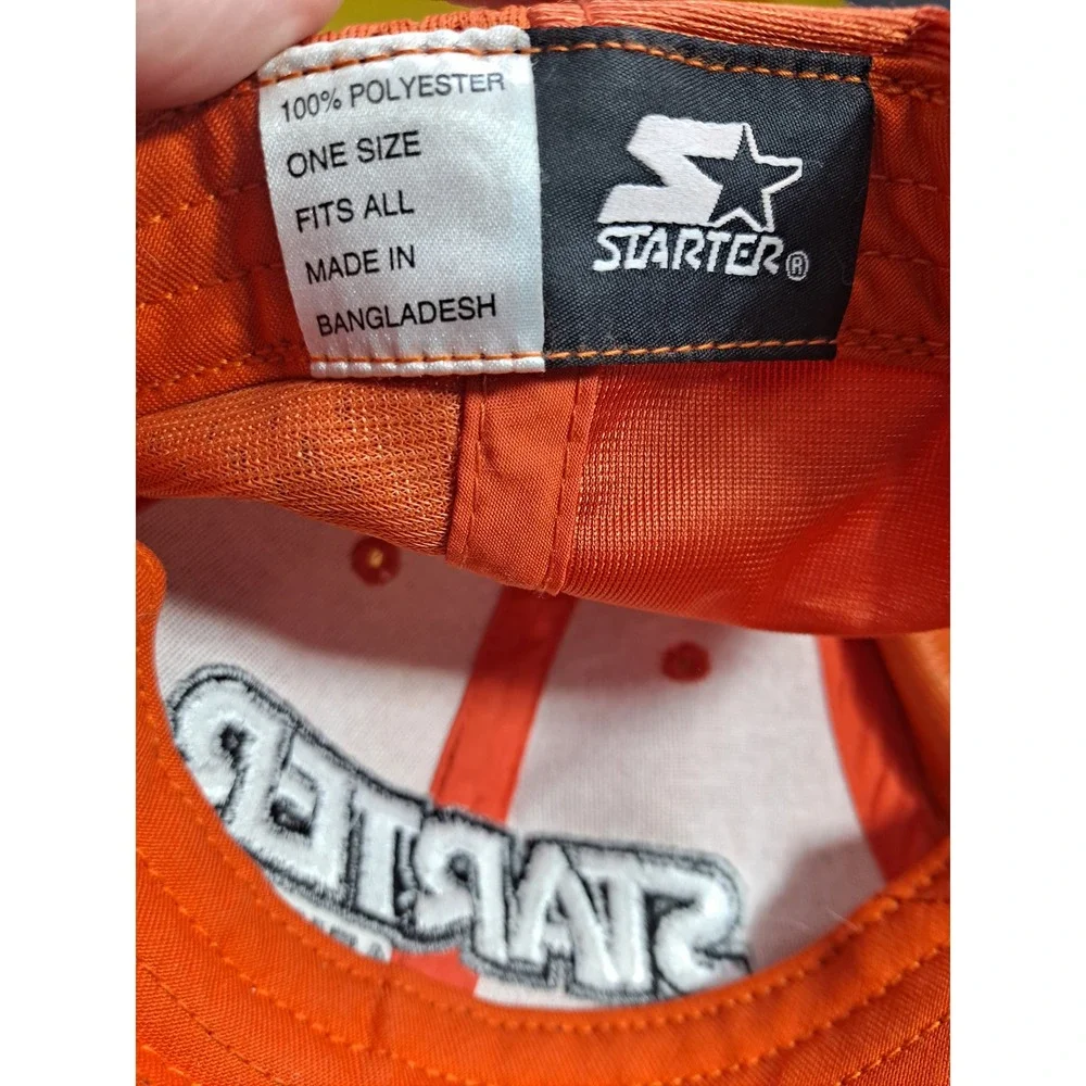 Starter Hat Athletic Baseball Cap Adjustable Orange One Size‎